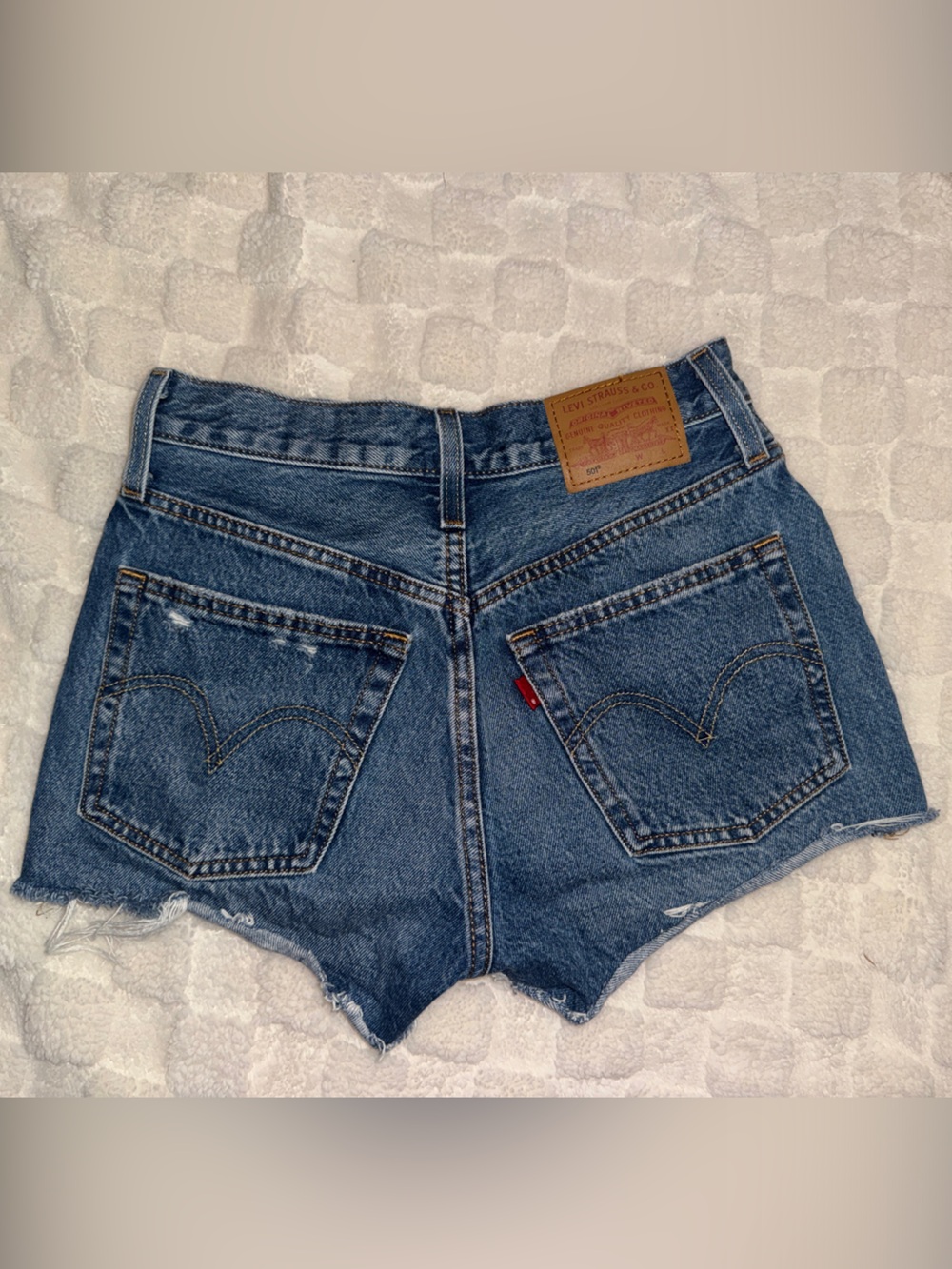 Levi's Blue Denim Cutoff Shorts Never Worn